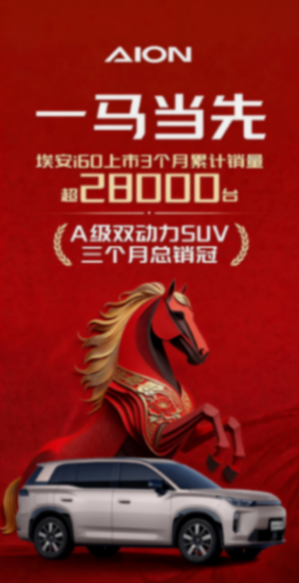 埃安i60累計銷量突破28000臺